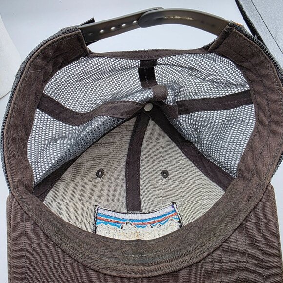 Patagonia P-6 Logo Adults Brown Trucker Hat Outdoors Camping Outdoors Casual - Picture 6 of 9
